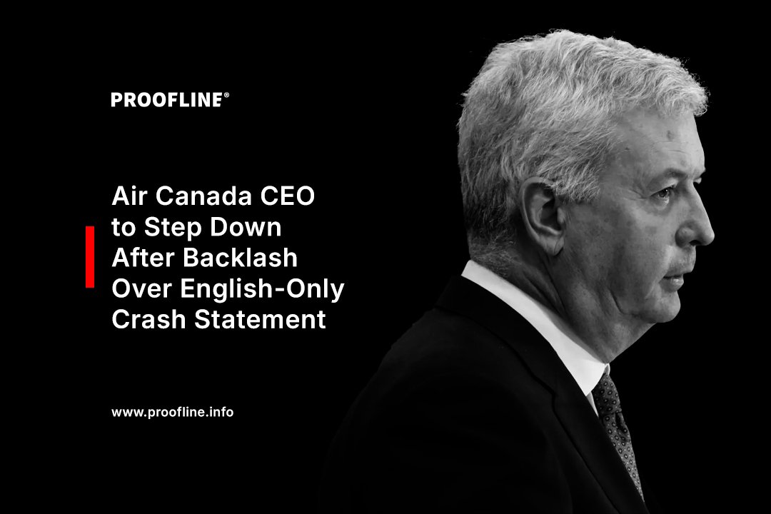 Air Canada CEO to Step Down After Backlash Over English-Only Crash Statement
