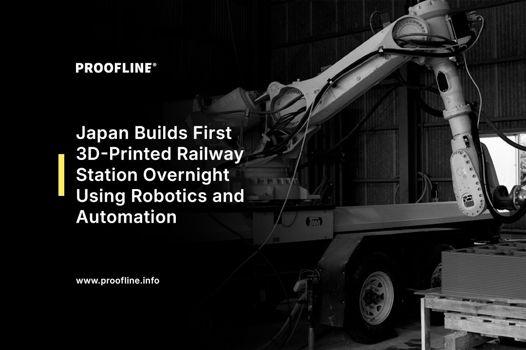 Japan Builds First 3D-Printed Railway Station Overnight Using Robotics and Automation