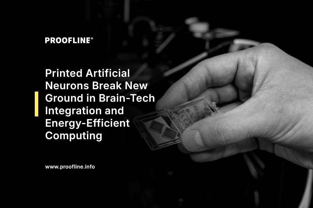 Printed Artificial Neurons Break New Ground in Brain-Tech Integration and Energy-Efficient Computing