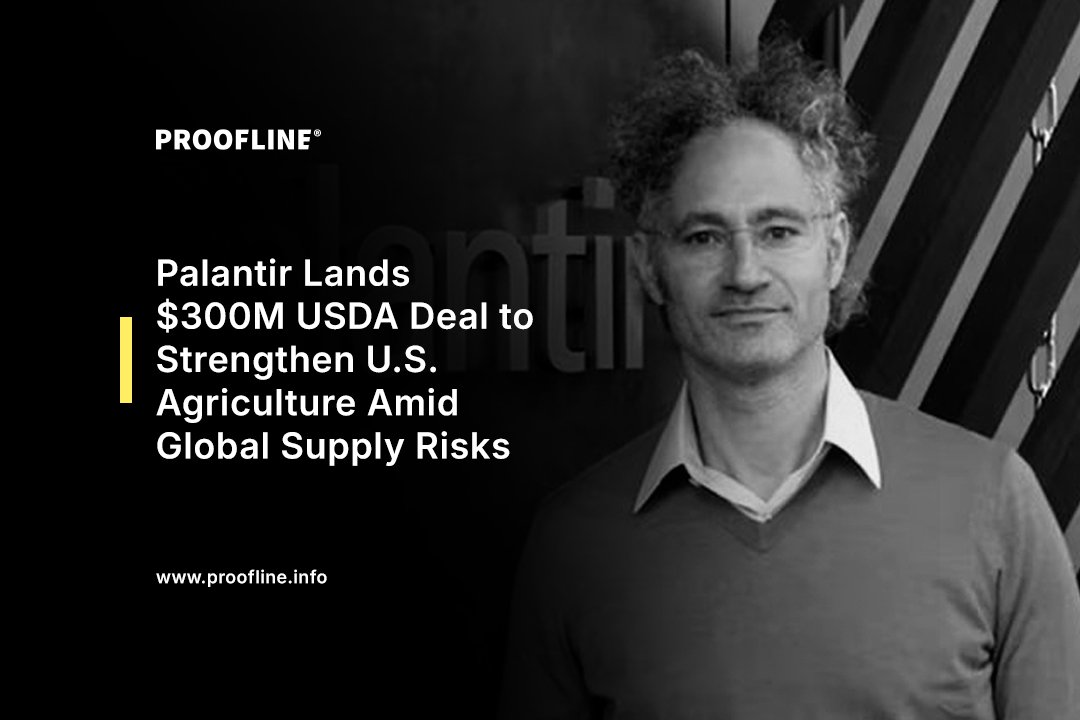 Palantir Lands $300M USDA Deal to Strengthen U.S. Agriculture Amid Global Supply Risks