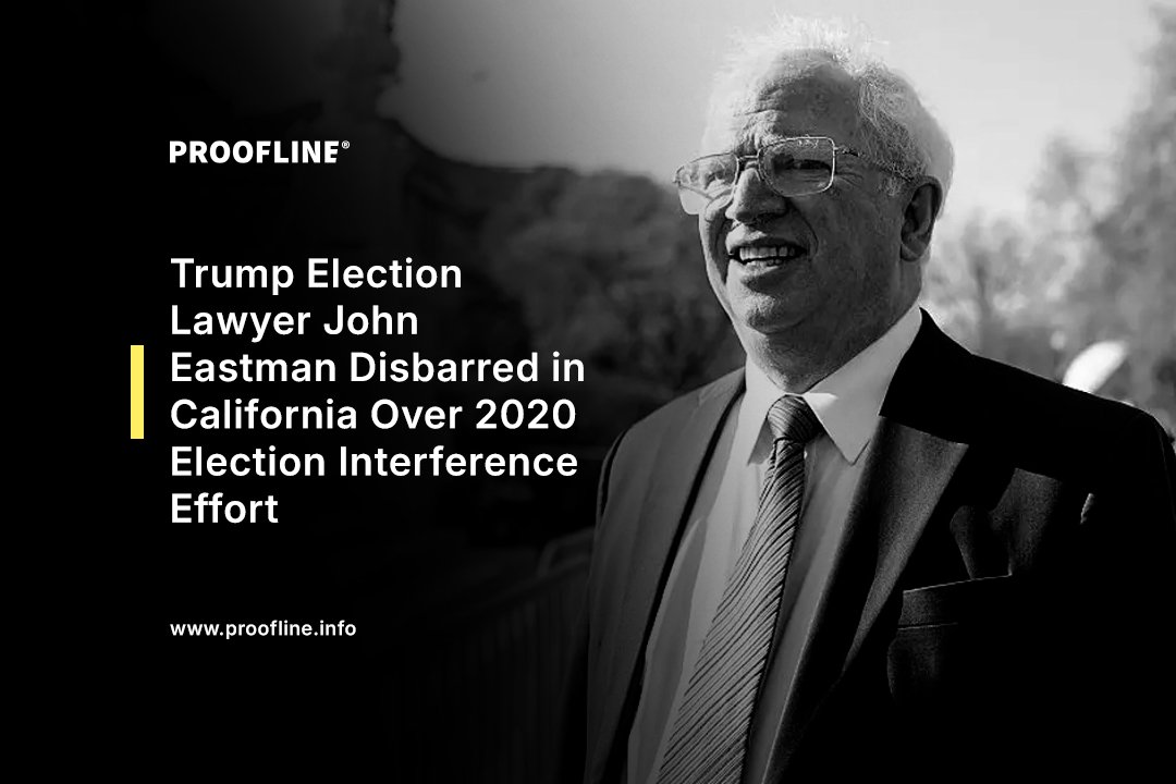 Trump Election Lawyer John Eastman Disbarred in California Over 2020 Election Interference Effort