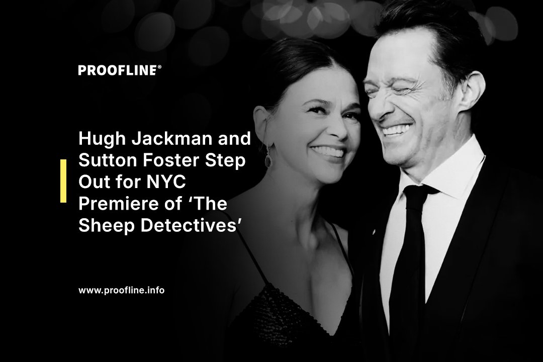 Hugh Jackman and Sutton Foster Step Out for NYC Premiere of ‘The Sheep Detectives’