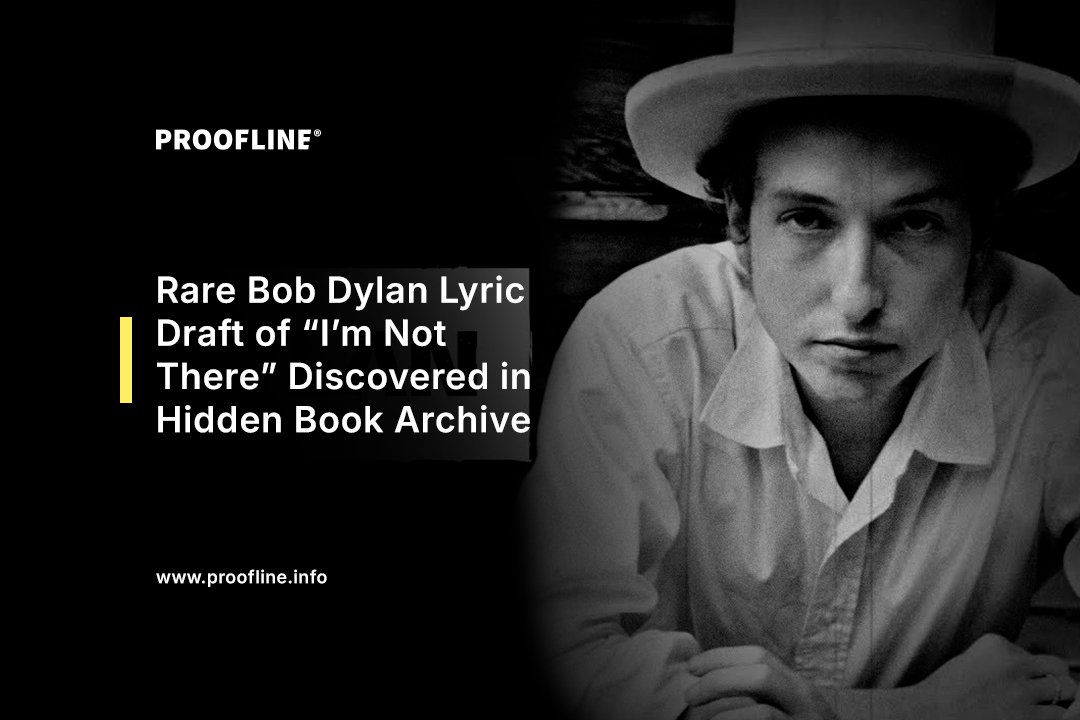 Rare Bob Dylan Lyric Draft of “I’m Not There” Discovered in Hidden Book Archive