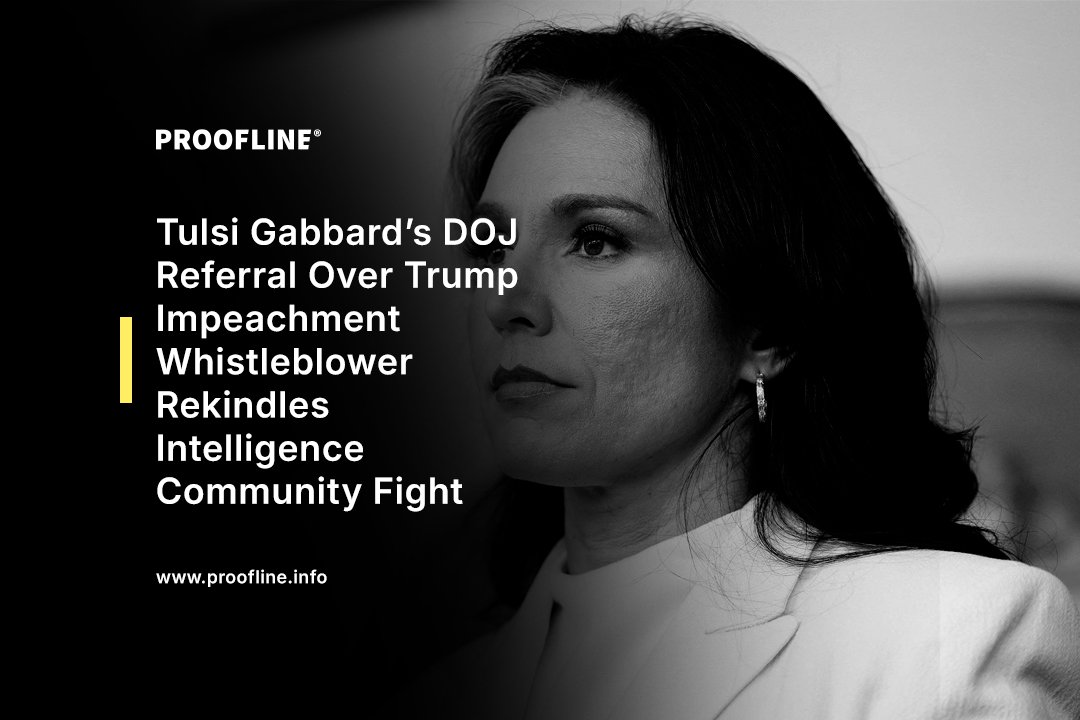Tulsi Gabbard’s DOJ Referral Over Trump Impeachment Whistleblower Rekindles Intelligence Community Fight